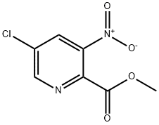 5-氯-3-硝基吡啶-2-甲酸甲酯 结构式