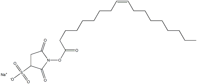 sodium:1-[(Z)-octadec-9-enoyl]oxy-2,5-dioxopyrrolidine-3-sulfonate Structure