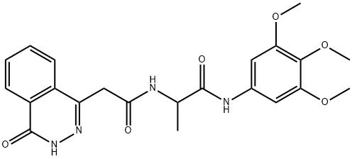 2-[[2-(4-oxo-3H-phthalazin-1-yl)acetyl]amino]-N-(3,4,5-trimethoxyphenyl)propanamide Structure