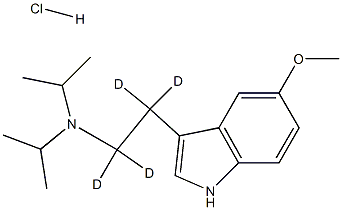 N-propan-2-yl-N-[1,1,2,2-tetradeuterio-2-(5-methoxy-1H-indol-3-yl)ethyl]propan-2-amine:hydrochloride Structure