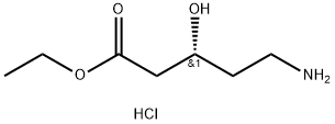 (R)-ETHYL 5-AMINO-3-HYDROXYPENTANOATE HYDROCHLORIDE 化学構造式