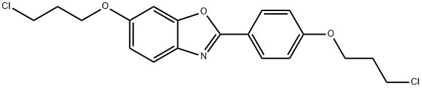 6-(3-chloropropoxy)-2-(4-(3-chloropropoxy)phenyl)benzo[d]oxazole Struktur