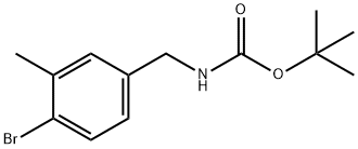 4-溴-3-甲基苄基氨基甲酸叔丁酯, 1220039-91-7, 结构式