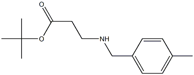 tert-butyl 3-{[(4-methylphenyl)methyl]amino}propanoate, 1221342-41-1, 结构式