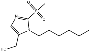 (1-hexyl-2-methanesulfonyl-1H-imidazol-5-yl)methanol Struktur