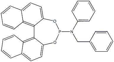 (11bR)-N-benzyl-N-phenyldinaphtho[2,1-d:1',2'-f][1,3,2]dioxaphosphepin-4-amine 化学構造式