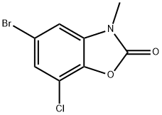 5-BROMO-7-CHLORO-3-METHYLBENZO[D]OXAZOL-2(3H)-ONE 化学構造式