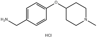 (4-((1-甲基哌啶-4-基)氧基)苯基)甲胺二盐酸盐, 1229625-24-4, 结构式