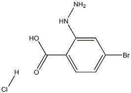 4-Bromo-2-hydrazinylbenzoic acid hydrochloride Struktur