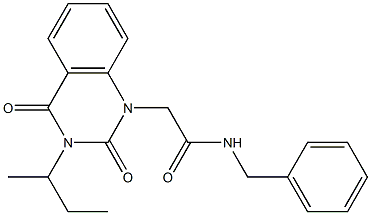 N-benzyl-2-(3-butan-2-yl-2,4-dioxoquinazolin-1-yl)acetamide Struktur