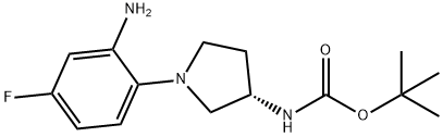 (S)-TERT-ブチル 1-(2-アミノ-4-フルオロフェニル)ピロリジン-3-イルカルバメート price.