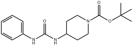TERT-ブチル 4-(3-フェニルウレイド)ピペリジン-1-カルボキシレート 化学構造式