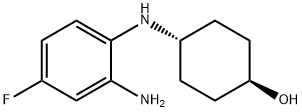 (1R*,4R*)-4-(2-Amino-4-fluorophenylamino)cyclohexanol Structure