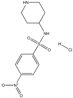 4-Nitro-N-(piperidin-4-yl)benzenesulfonamide hydrochloride Structure