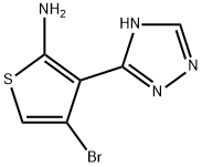 4-BROMO-3-(4H-1,2,4-TRIAZOL-3-YL)THIOPHEN-2-AMINE 结构式