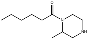 1-(2-メチルピペラジン-1-イル)ヘキサン-1-オン 化学構造式
