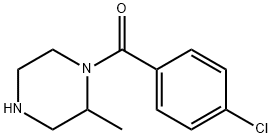1-(4-クロロベンゾイル)-2-メチルピペラジン 化学構造式
