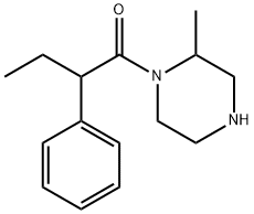 1-(2-メチルピペラジン-1-イル)-2-フェニルブタン-1-オン 化学構造式