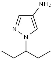 1-(ペンタン-3-イル)-1H-ピラゾール-4-アミン 化学構造式