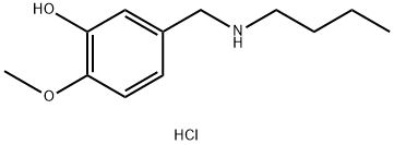 5-[(butylamino)methyl]-2-methoxyphenol hydrochloride, 1240567-02-5, 结构式