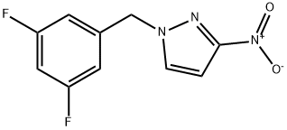 1-[(3,5-difluorophenyl)methyl]-3-nitro-1H-pyrazole Structure