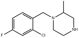 1-[(2-chloro-4-fluorophenyl)methyl]-2-methylpiperazine,1240570-72-2,结构式