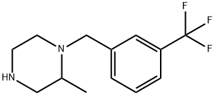 2-methyl-1-{[3-(trifluoromethyl)phenyl]methyl}piperazine Struktur