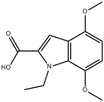1-ethyl-4,7-dimethoxy-1H-indole-2-carboxylic acid 结构式