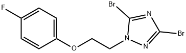 3,5-dibromo-1-[2-(4-fluorophenoxy)ethyl]-1H-1,2,4-triazole Structure