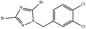 3,5-dibromo-1-[(3,4-dichlorophenyl)methyl]-1H-1,2,4-triazole 化学構造式