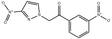 2-(3-nitro-1H-pyrazol-1-yl)-1-(3-nitrophenyl)ethan-1-one, 1240572-06-8, 结构式