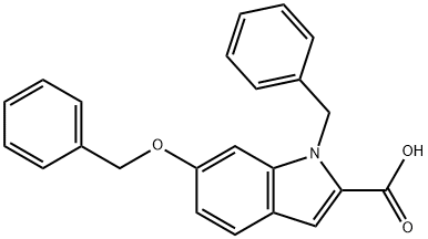 1-benzyl-6-(benzyloxy)-1H-indole-2-carboxylic acid Structure