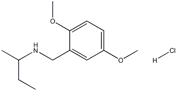 (butan-2-yl)[(2,5-dimethoxyphenyl)methyl]amine hydrochloride, 1240572-46-6, 结构式