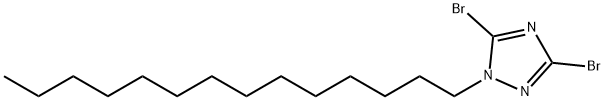 3,5-dibromo-1-tetradecyl-1H-1,2,4-triazole 化学構造式