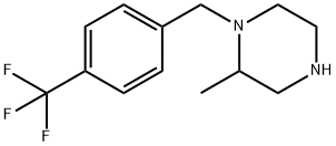 2-methyl-1-{[4-(trifluoromethyl)phenyl]methyl}piperazine 化学構造式