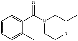 3-methyl-1-(2-methylbenzoyl)piperazine, 1240574-62-2, 结构式