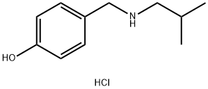 4-{[(2-メチルプロピル)アミノ]メチル}フェノール塩酸塩 化学構造式
