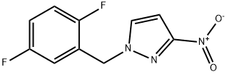1-[(2,5-difluorophenyl)methyl]-3-nitro-1H-pyrazole, 1240579-27-4, 结构式