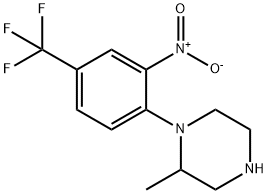 2-methyl-1-[2-nitro-4-(trifluoromethyl)phenyl]piperazine Structure
