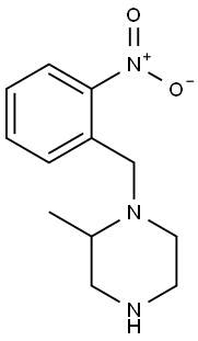 2-methyl-1-[(2-nitrophenyl)methyl]piperazine, 1240581-31-0, 结构式