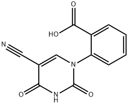 2-(5-Cyano-2,4-dioxo-3,4-dihydro-2H-pyrimidin-1-yl)-benzoic acid 化学構造式