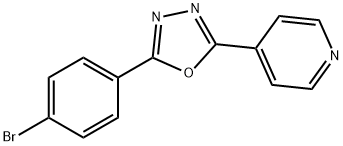 2-(4-bromophenyl)-5-(pyridin-4-yl)-1,3,4-oxadiazole 化学構造式