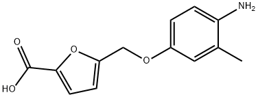 5-(4-氨基-3-甲基苯氧基甲基)呋喃-2-羧酸 结构式