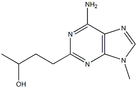 4-(6-氨基-9-甲基-9H-嘌呤-2-基)丁烷-2-醇 结构式