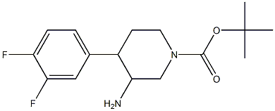 TERT-BUTYL 3-AMINO-4-(3,4-DIFLUOROPHENYL)PIPERIDINE-1-CARBOXYLATE Struktur