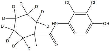 2,2,3,3,4,4,5,5,6,6-decadeuterio-N-(2,3-dichloro-4-hydroxyphenyl)-1-methylcyclohexane-1-carboxamide 化学構造式