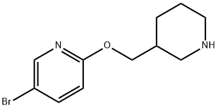 5-bromo-2-(piperidin-3-ylmethoxy)pyridine Structure