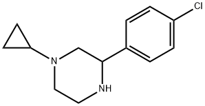 3-(4-chlorophenyl)-1-cyclopropylpiperazine Struktur