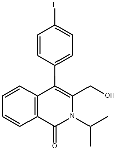 4-(4-fluorophenyl)-3-(hydroxymethyl)-2-isopropylisoquinolin-1(2H)-one Struktur