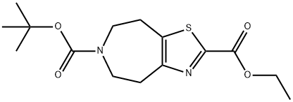 6-Tert-Butyl 2-Ethyl 7,8-Dihydro-4H-Thiazolo[4,5-D]Azepine-2,6(5H)-Dicarboxylate Structure